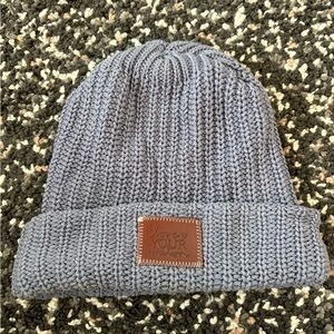 Love Your Melon Gray/purple Knit Beanie
